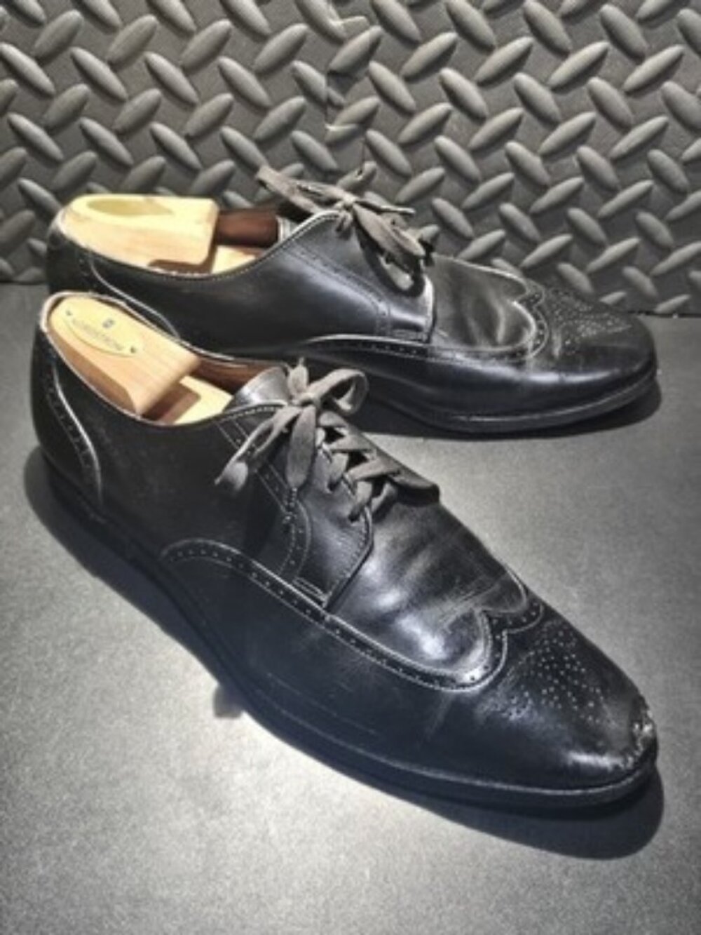 Allen Edmonds "Kingswood" 52279 Black Leather‎ Oxfords Men's SIze 12B
